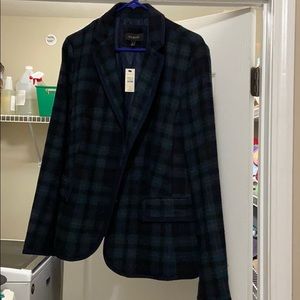 Women’s Talbots blazer. Green, navy and red plaid